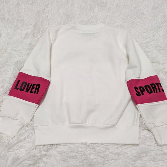 Kappa Girls Crew Neck White Pullover Loopknit Long Sleeve Sweatshirt NWOT - Picture 5 of 11